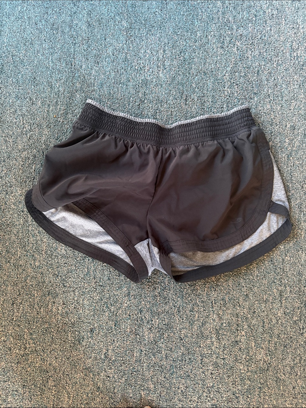 Champion Black Athletic Shorts with Gray Liner